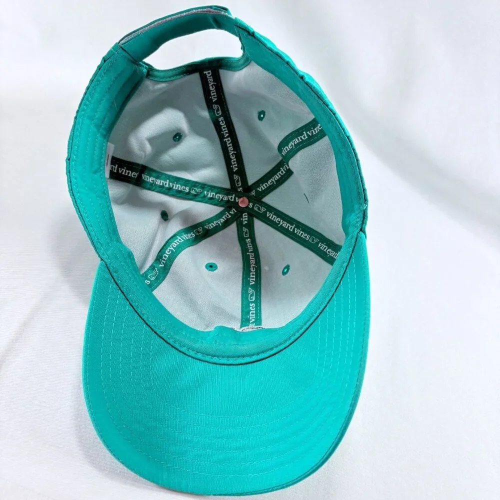 Vineyard Vines Embroidered Logo Womens Green Strap‎ Back Baseball Cap Hat
